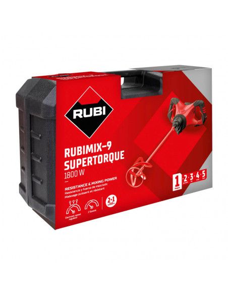 Rubi Mezclador eléctrico 1.800W RUBIMIX-9 SUPERTORQUE con maletín RUBI - 2