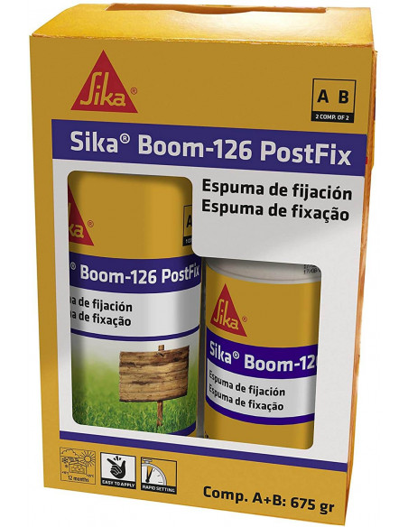 Espuma de poliuretano de Fraguado Rápido para fijar Postes 675g Sika Boom-126 PostFix SIKA - 2