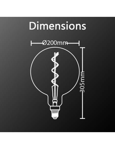 LED Filament Bulb Deco Spirale 280.0 Lumens Xanlite XANLITE - 5