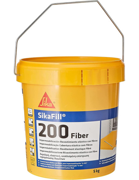 Bote Impermeabilizante elástico Sikafill-200 Fibras 5kg SIKA - 5