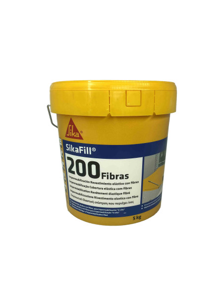 Bote Impermeabilizante elástico Sikafill-200 Fibras 5kg SIKA - 1