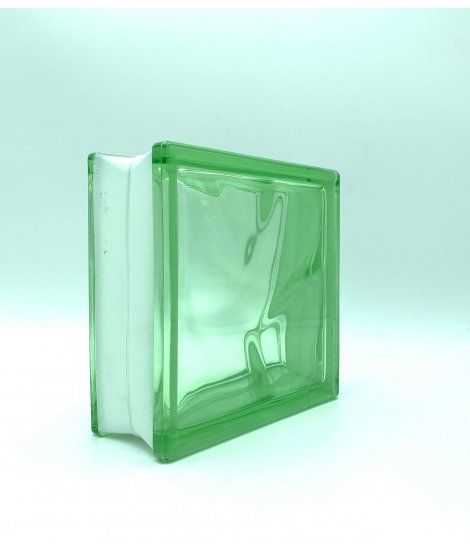 Bloque de vidrio Clear Wave 19x19x8 cm transparente