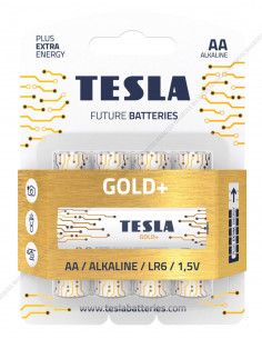 Blister 4 pilhas Tesla AA GOLD+ LR06