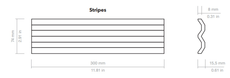 Piezas Revestimiento Decorativo Stripes Sky 7,5x30cm Wow WOW - 6
