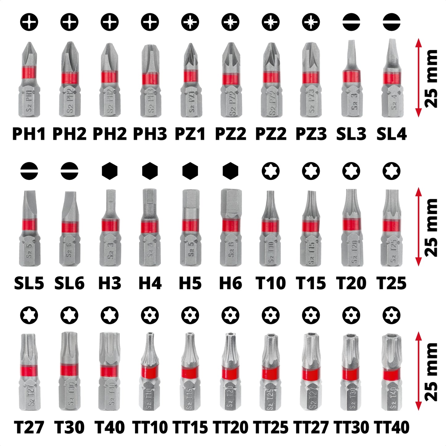 Juego de puntas XS-CASE 32pcs Einhell 49118693
