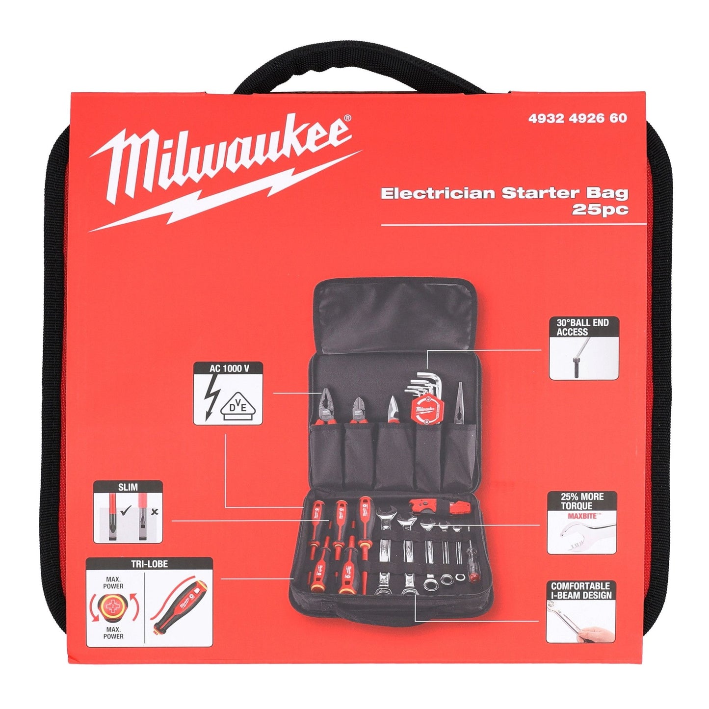 Bolsa 25 herramientas electricista Milwaukee 4932492660 MILWAUKEE - 5
