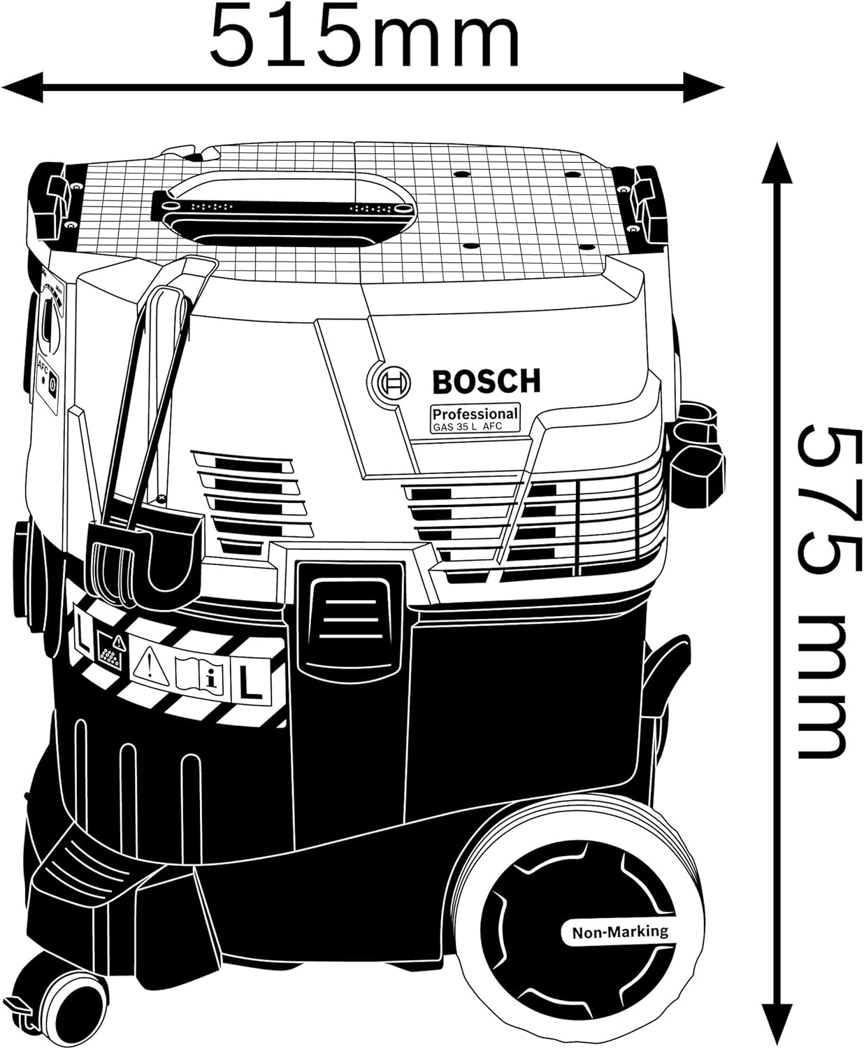 Aspirador extractor de polvo a cable Bosch PRO GAS 35 L AFC
