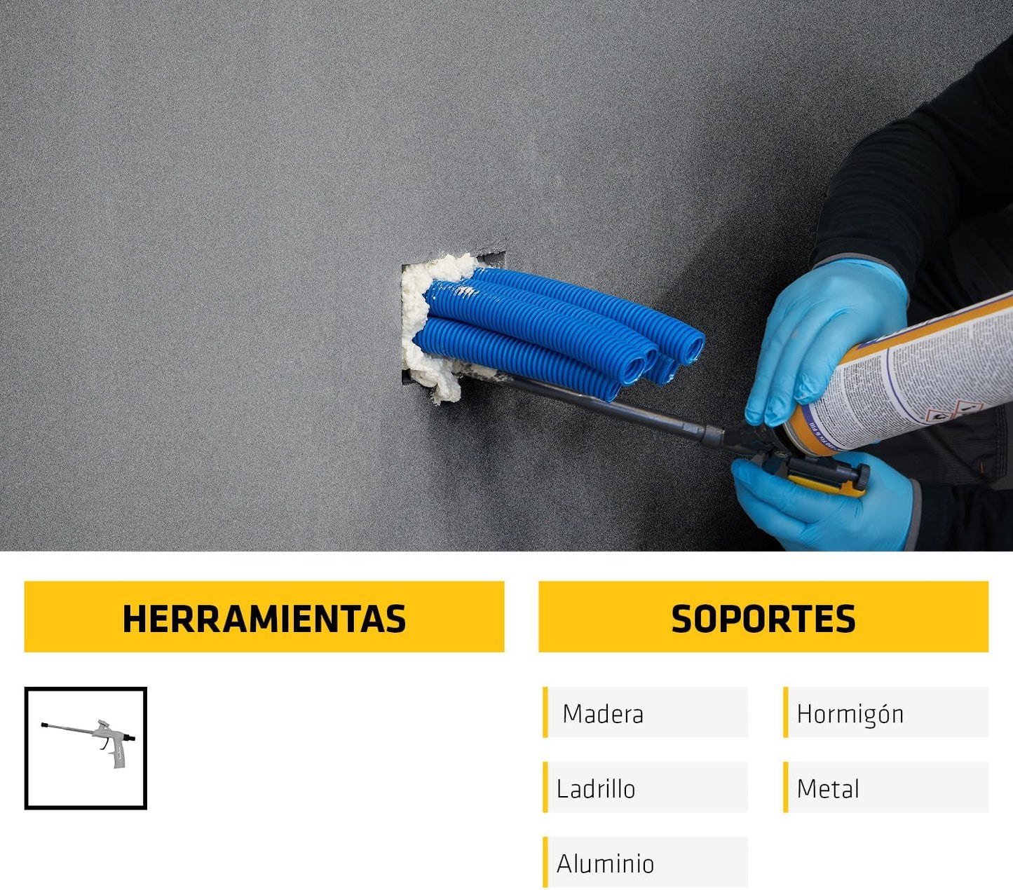 Espuma de poliuretano autoexpandible 750ml Sika Boom-580