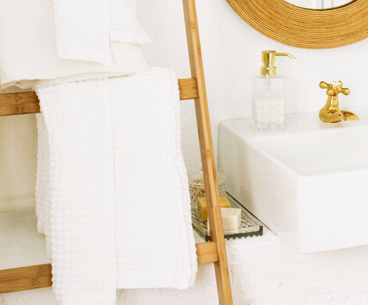 Escalera decorativa bambú 43×4×170cm Andrea House