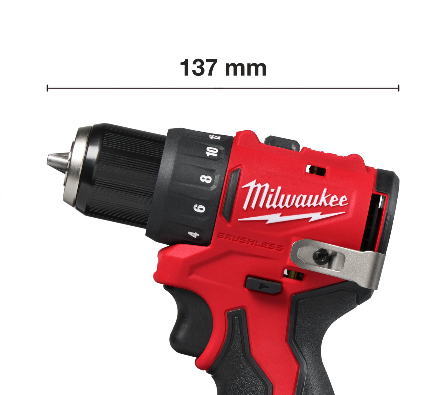 Taladro atornillador + 2bat 2.0Ah + Cargador + Maletín Milwaukee M12 BLDDRC-202C