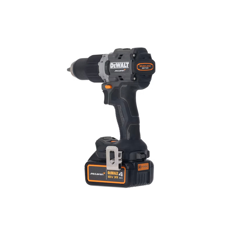 Taladro percutor McLaren 18V 90Nm 13mm con 2 baterías 4Ah + Maletín Dewalt DCD85MM2T