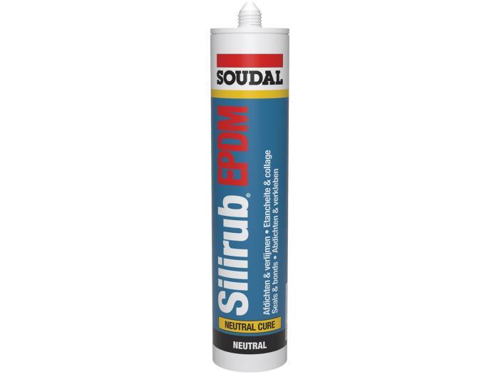 Sellador neutro para EPDM Negro Silirub 300ml Soudal