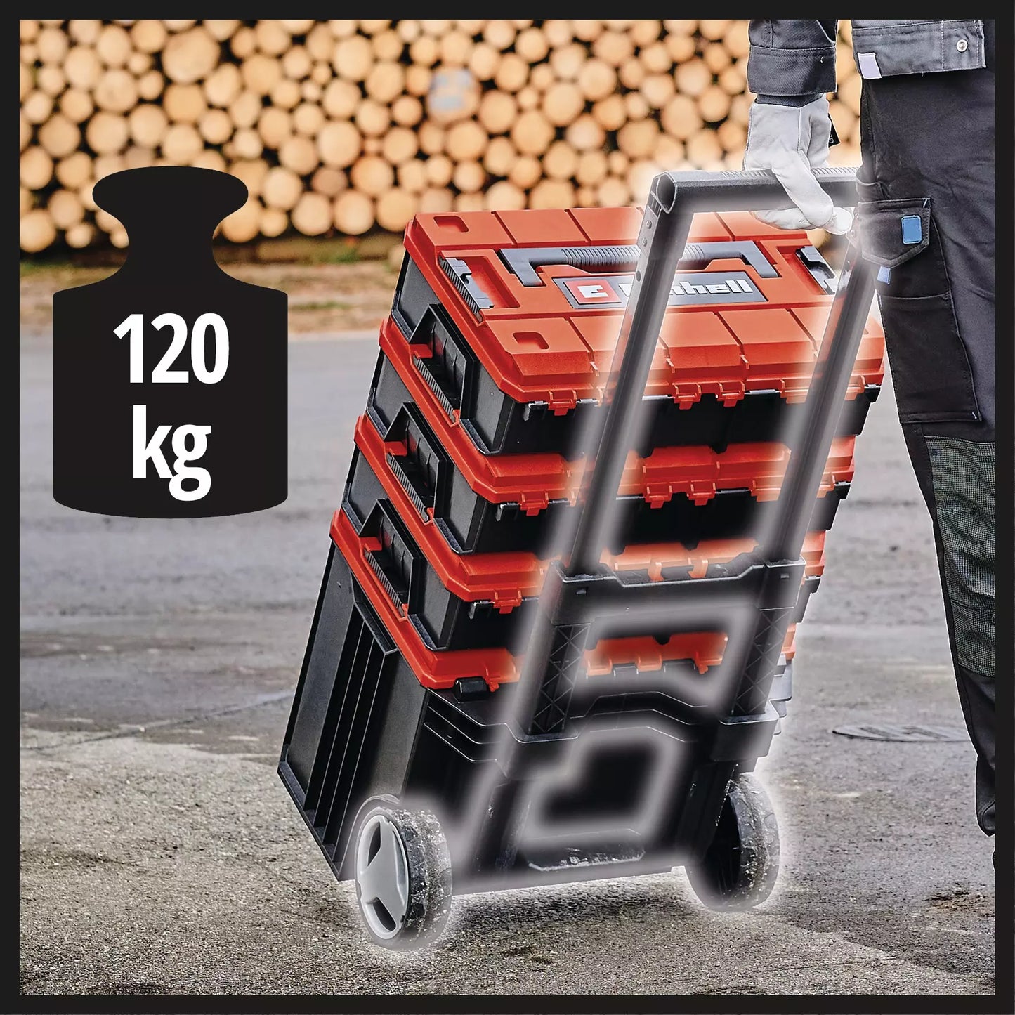 Sistema de maletines con ruedas Einhell E-Case Tower