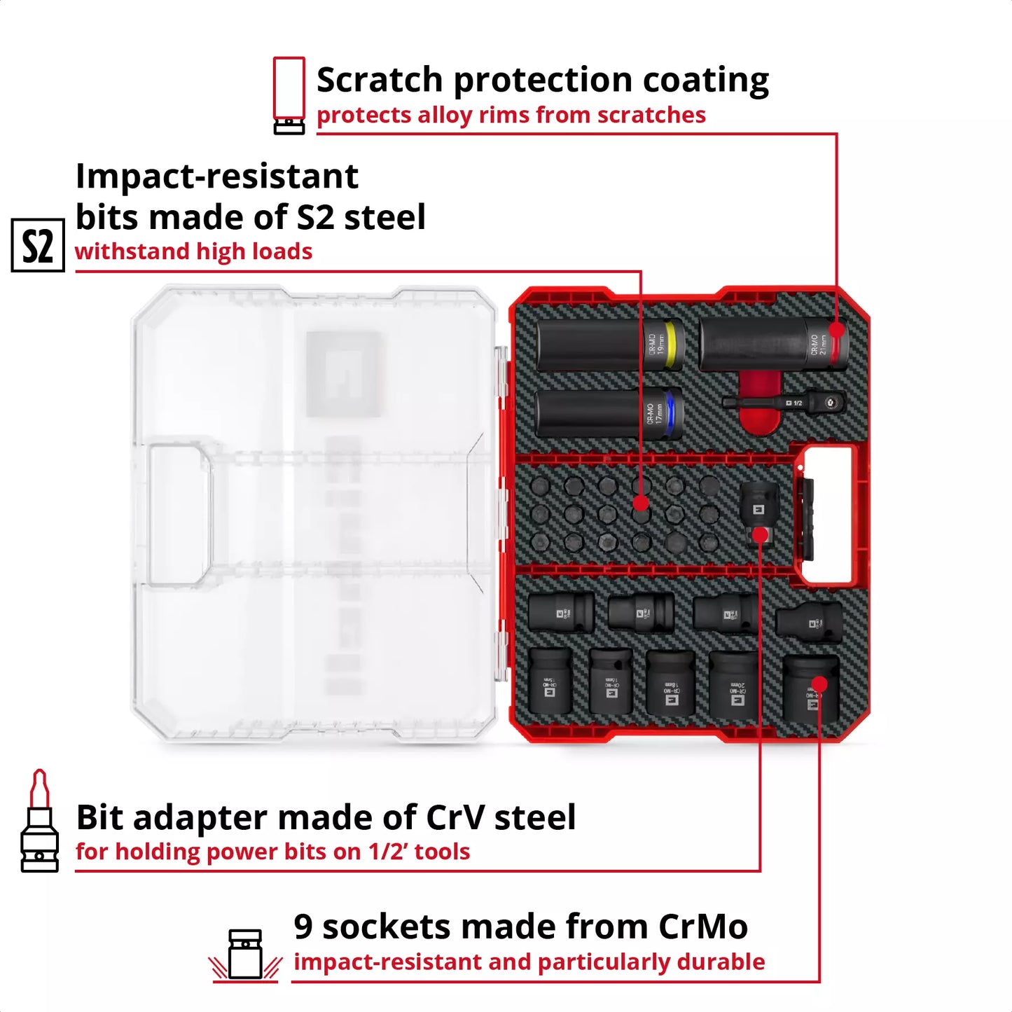 Juego de vasos de impacto 32pcs Einhell 49109288