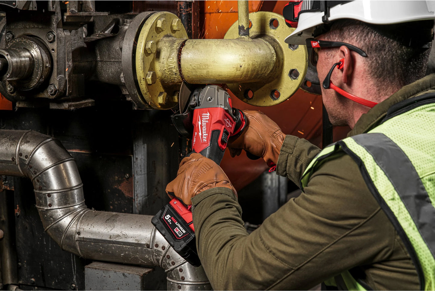 Amoladora angular M18 125mm Fuel ONE-KEY con maletín Milwaukee M18 ONEFSAG125XB-0X