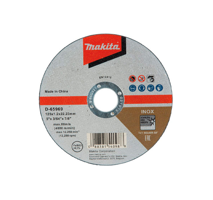 Caja 10 discos de corte Inox 115mm Makita D-65953-10