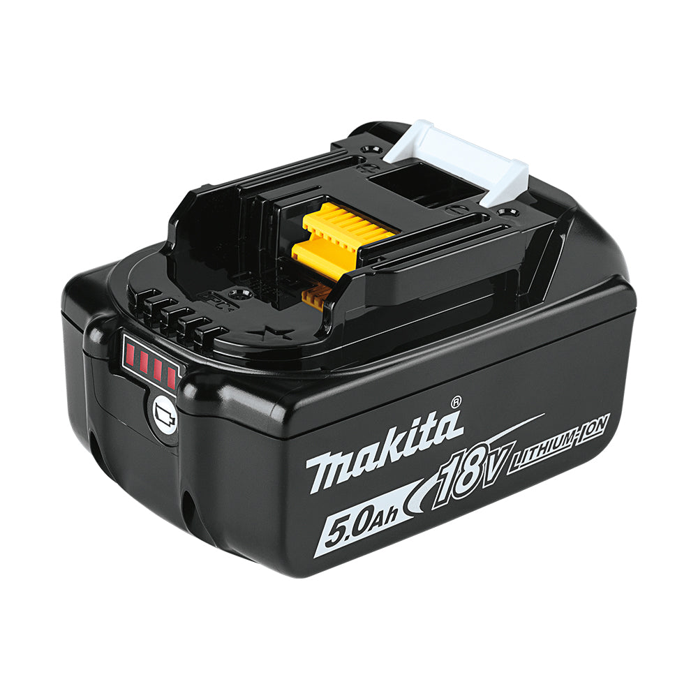 Miniamoladora 18V con 2 baterias 5Ah + Cargador + Maletín Makita DGA504RTJ