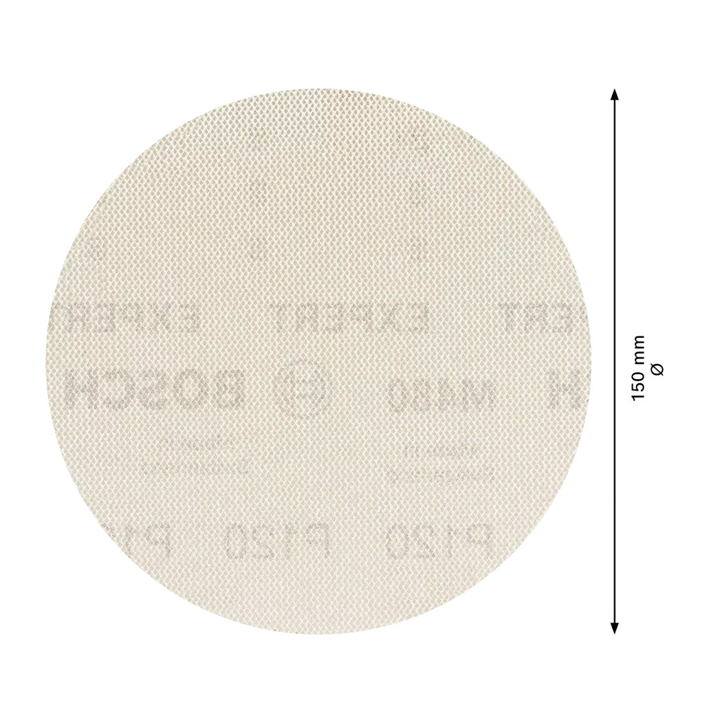 Malla de lija EXPERT M480 de 150mm 240g para lijadoras orbitales 5uds Bosch