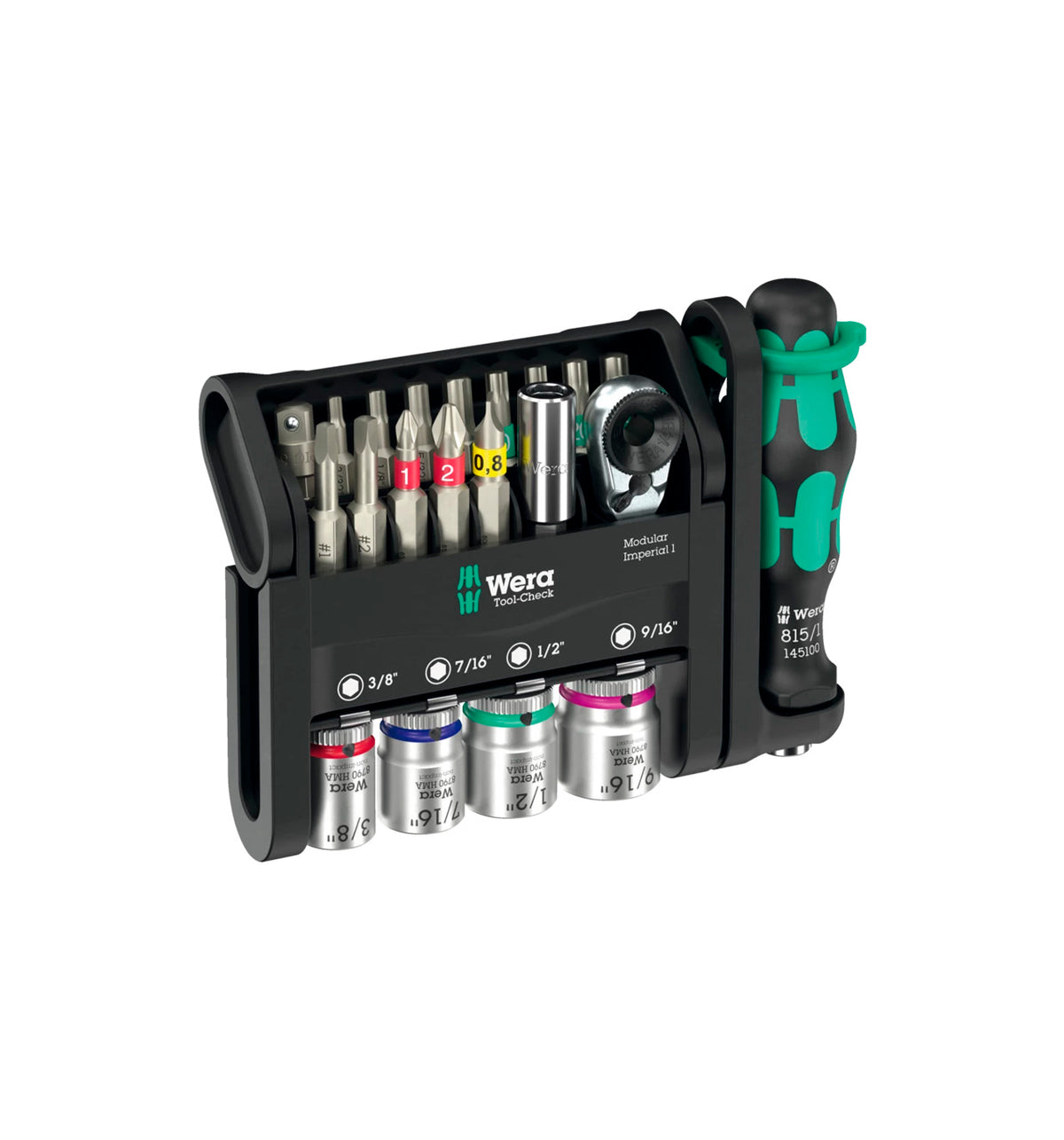 Tool-Check Modular Imperial 1 Set compacto de 21 piezas con carraca y ...